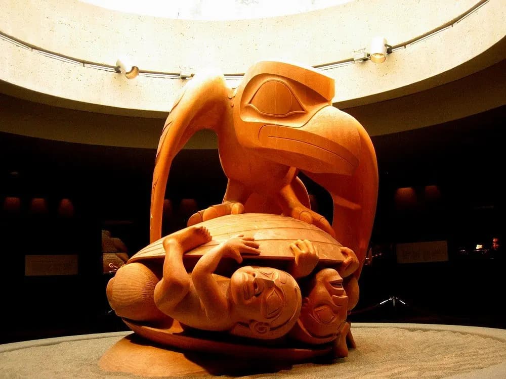 "Raven and the First Men" from Bill Reid - Permanently installed at the Museum of Anthropology - University of British Columbia, Vancouver