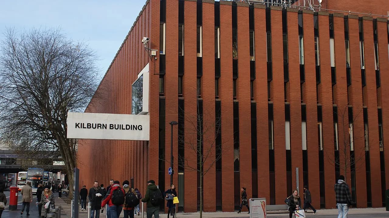 A photograph of the Kilburn Building at the University of Manchester