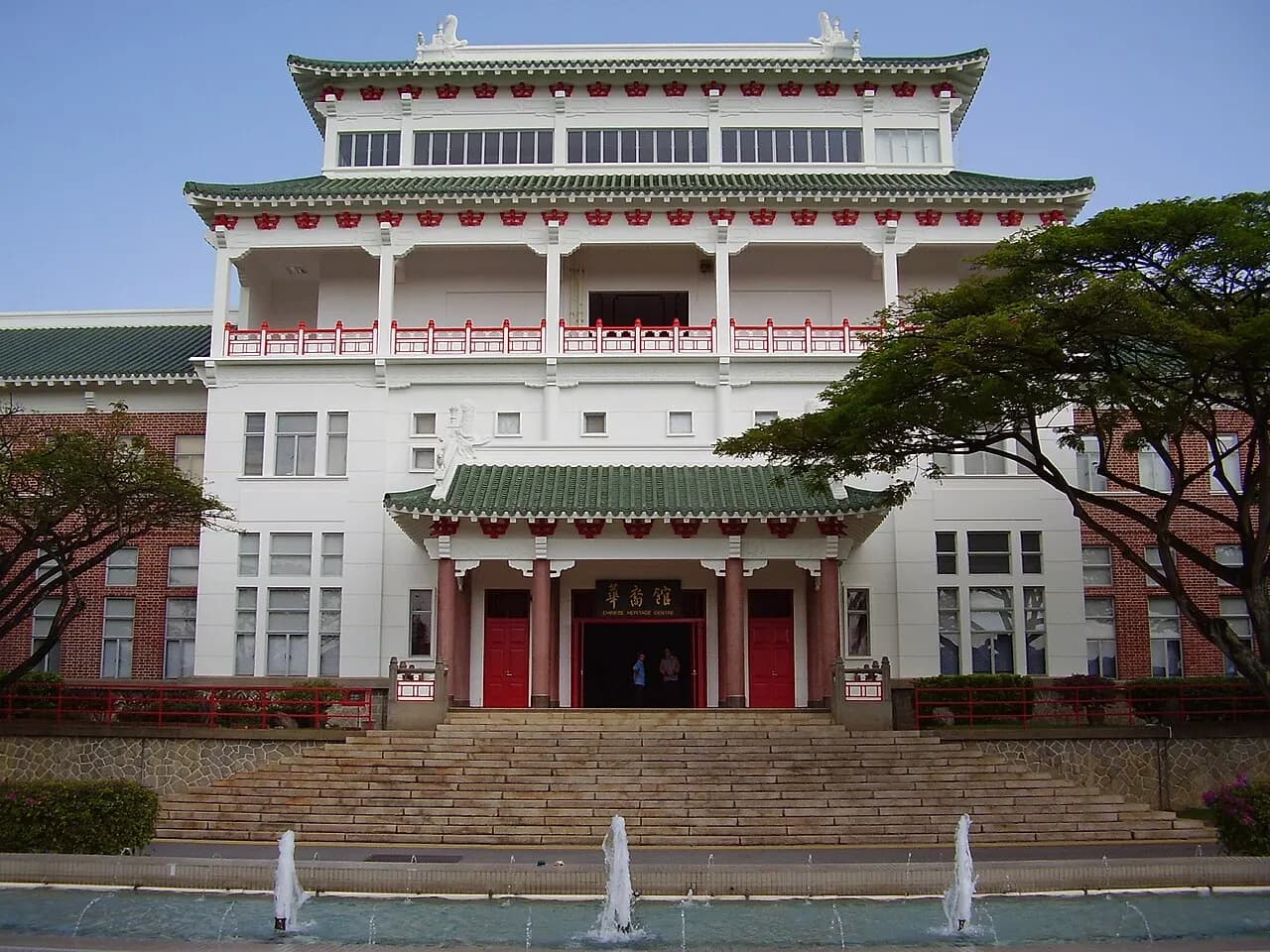 Front view of Nanyang Technological University former administrative building.