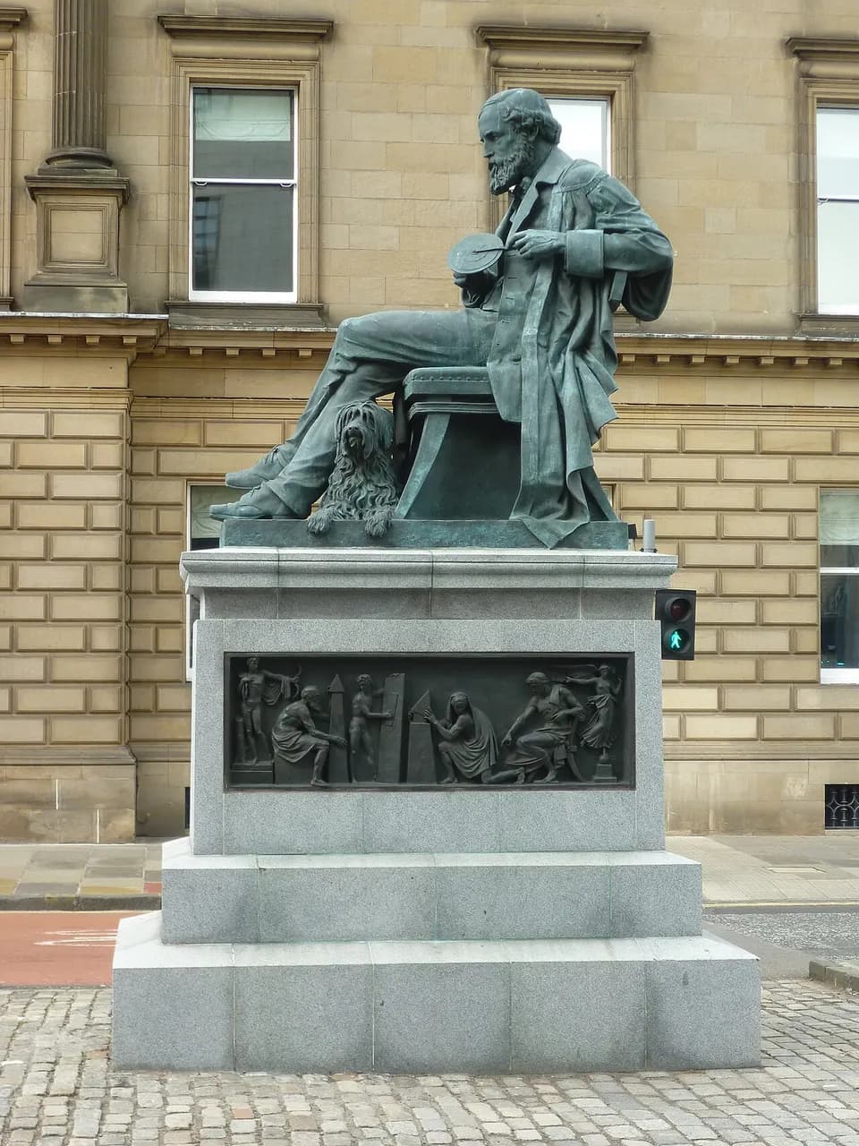 James Clerk Maxwell Monument, George Street, Edinburgh. By Alexander Stoddart. Commissioned by The Royal Society of Edinburgh. Unveiled 25 November 2008.