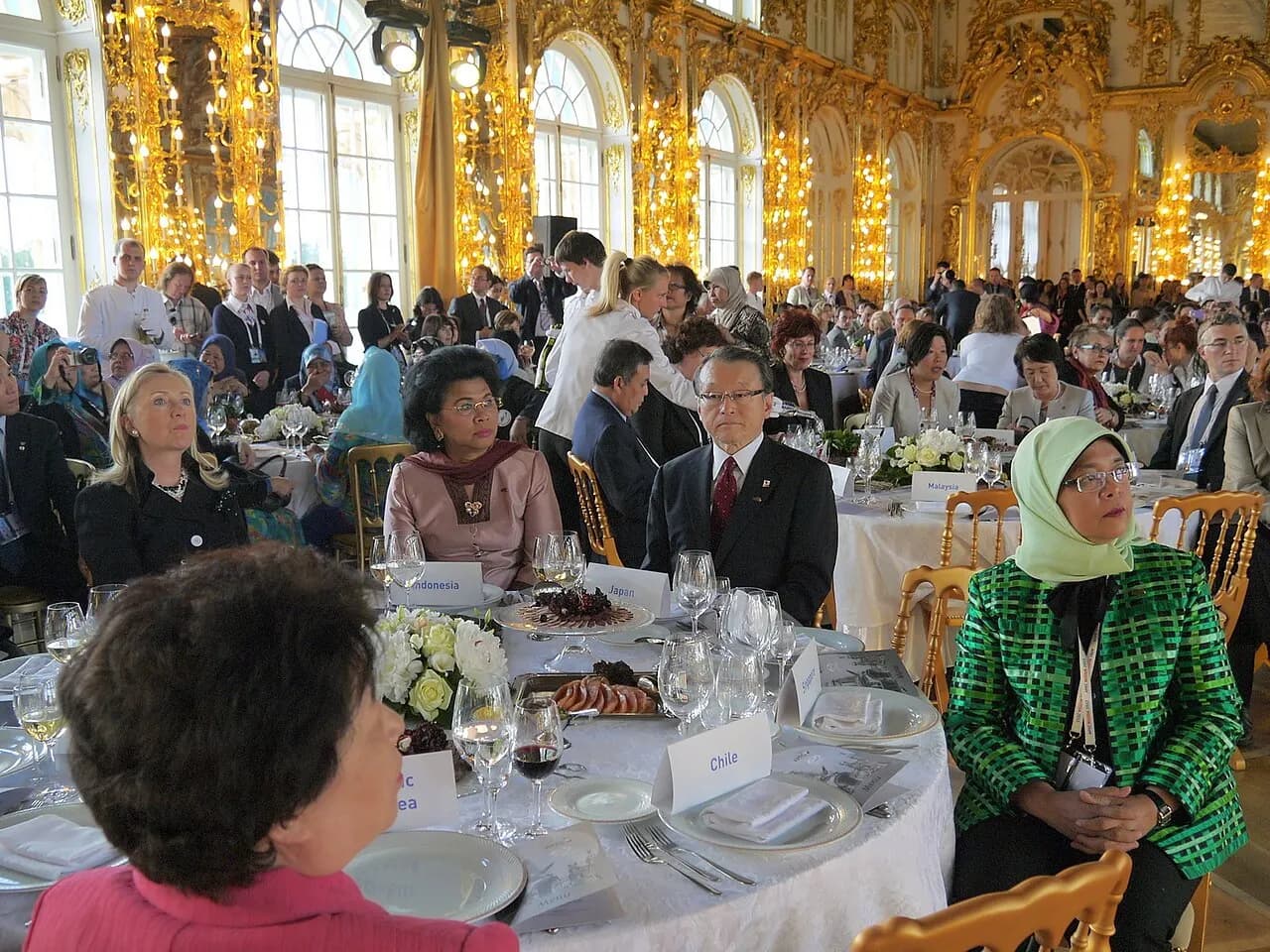 The opening reception, of the Asia-Pacific Economic Cooperation (APEC) Women and the Economy Forum 2012 at Catherine Palace, Pushkin, Saint Petersburg, Russia. 