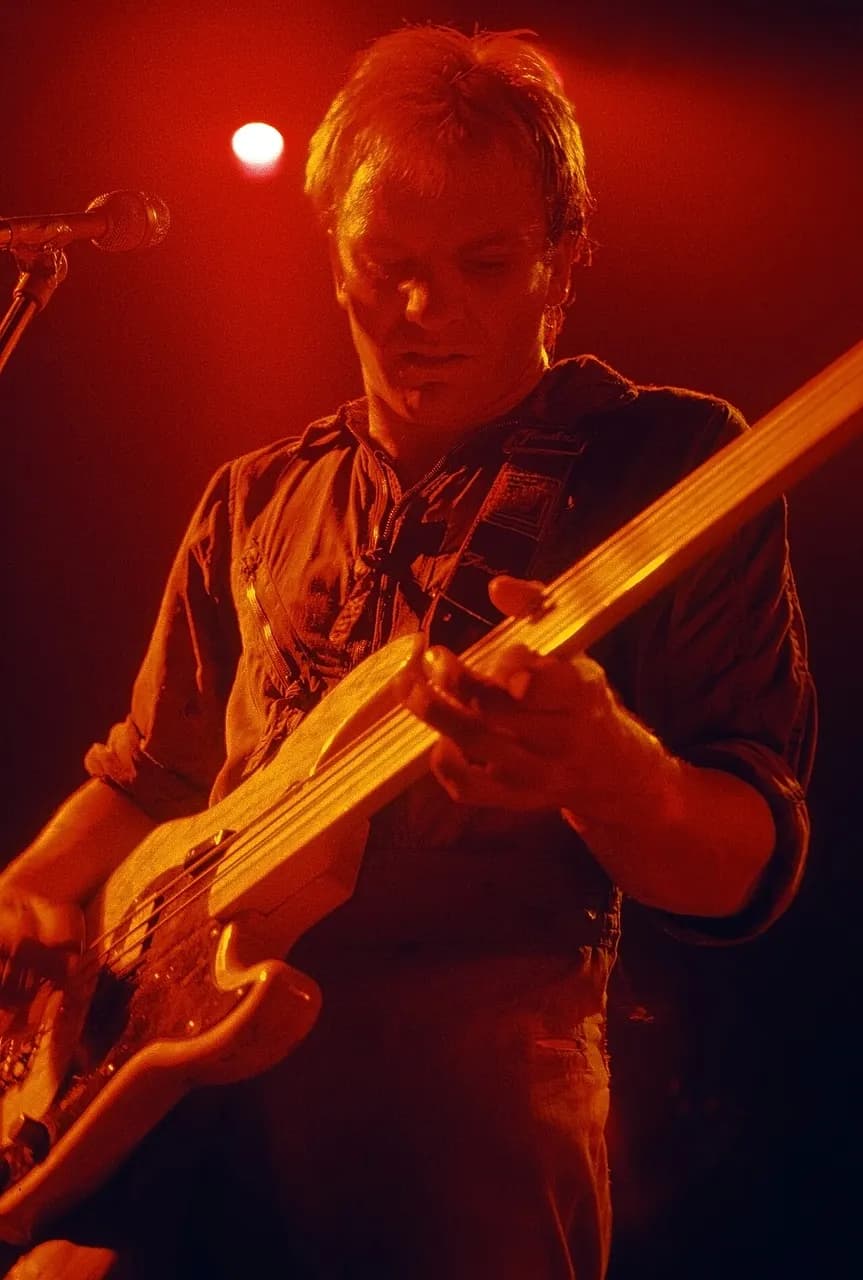 Sting at the Police concert at the Agora Ballroom, Atlanta, Georgia in 1979. Scanned Ektachrome slide.